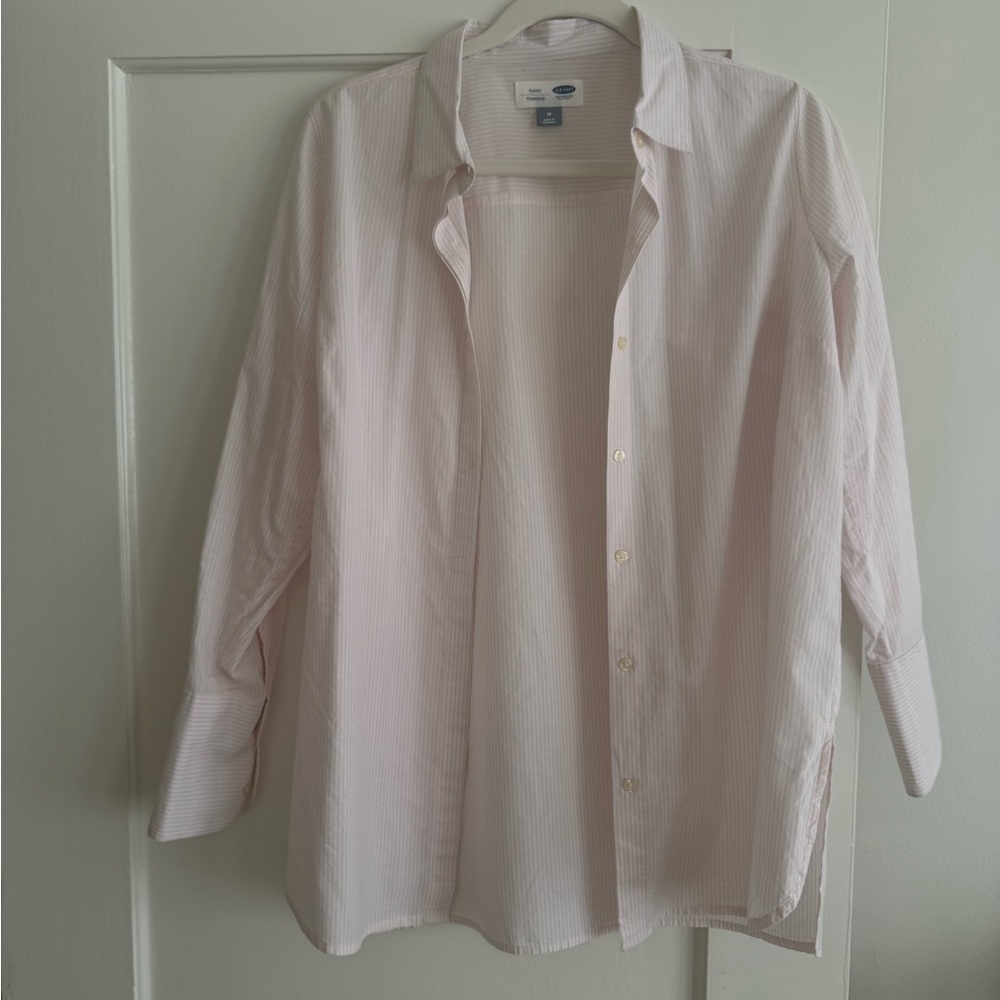 Old Navy Light Pink Striped Shirt